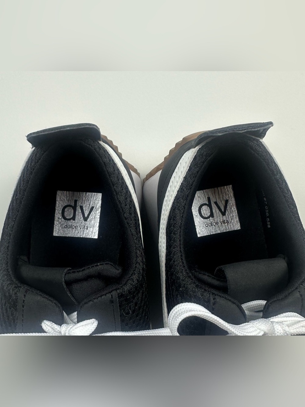 Dolce Vita BYNX Platform Sneakers Black White Mesh NWOB Women’s Size 8 - Picture 7 of 8